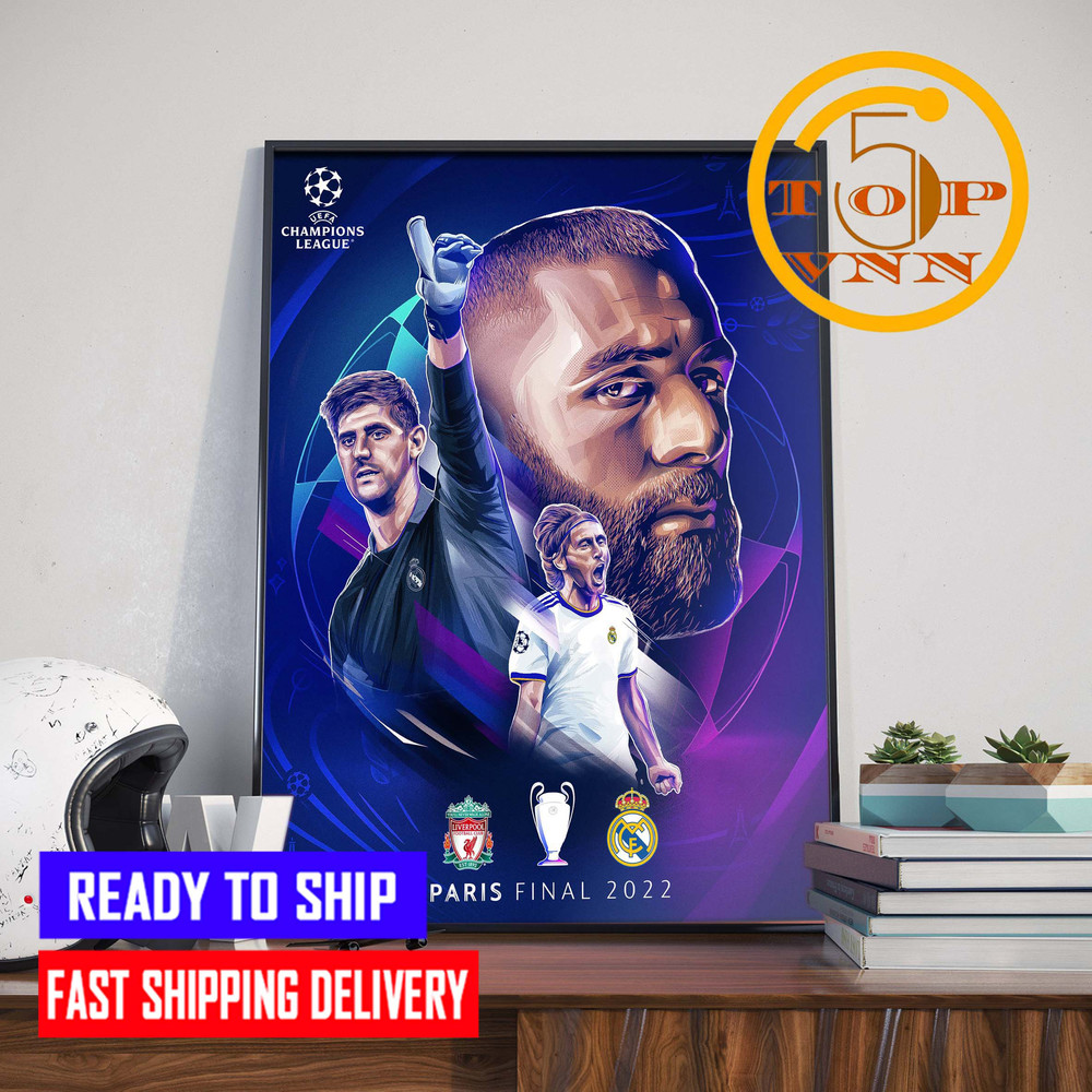 Real Madrid UEFA Champions League Paris 2022 Final Poster Canvas Home Decoration.jpg