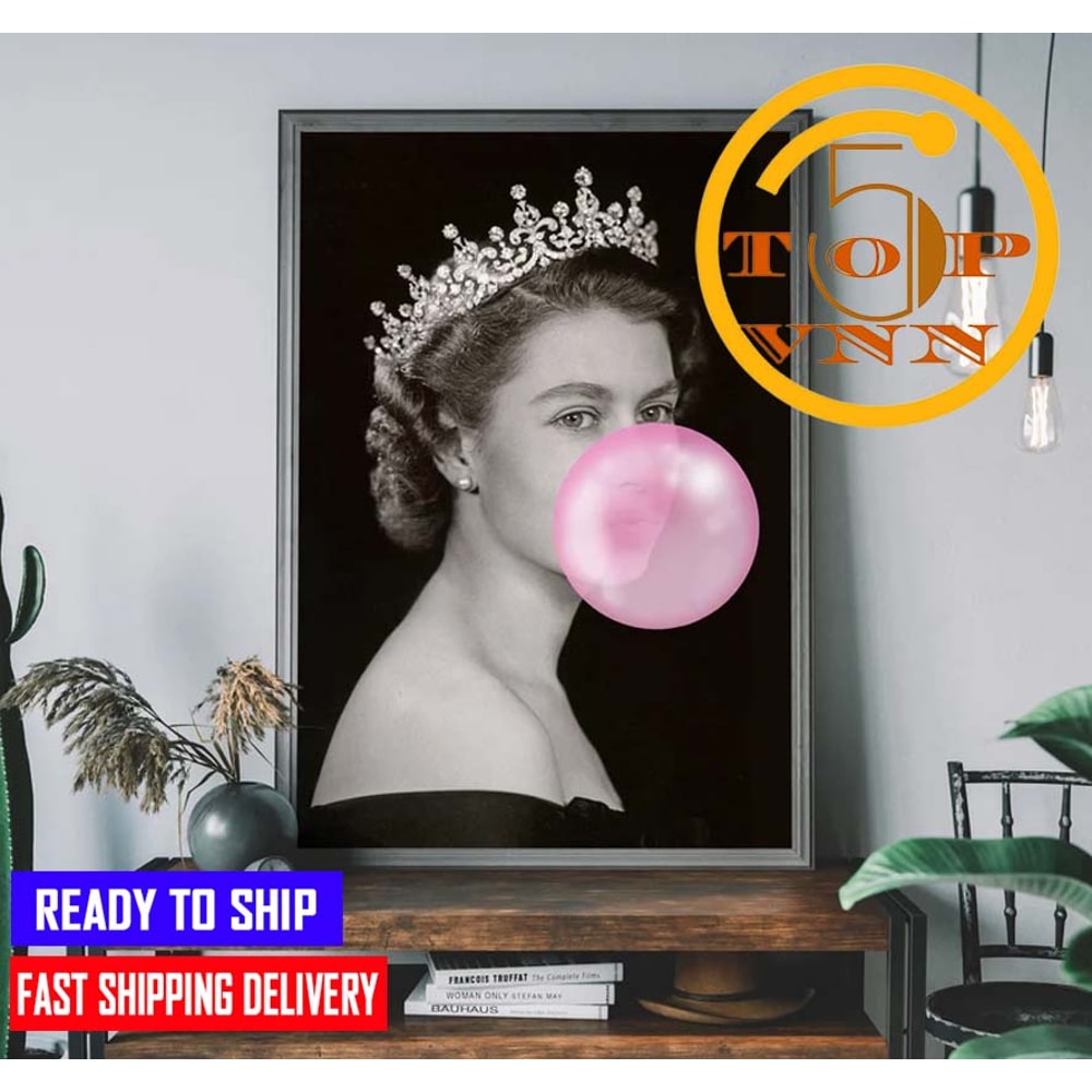 RIP 1926 2022 Queen Elizabeth Platinum Jubilee Bubblegum Poster Canvas.jpg