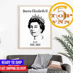 rip queen elizabeth dies at 96 thank you for the memories poster canvas