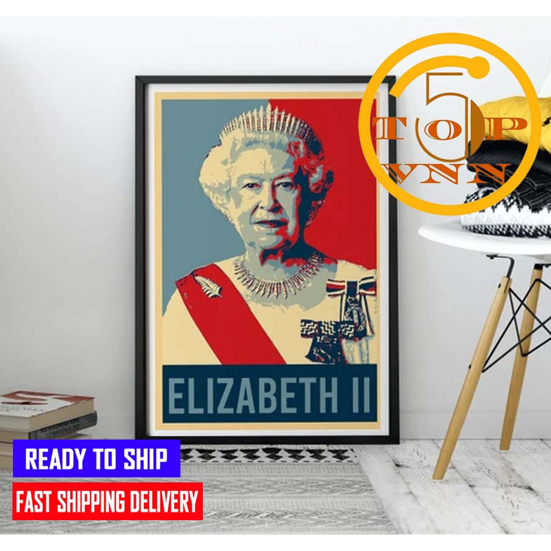 RIP Queen Elizabeth II British Royal Family Art Style Poster Canvas Home Decoration.jpg