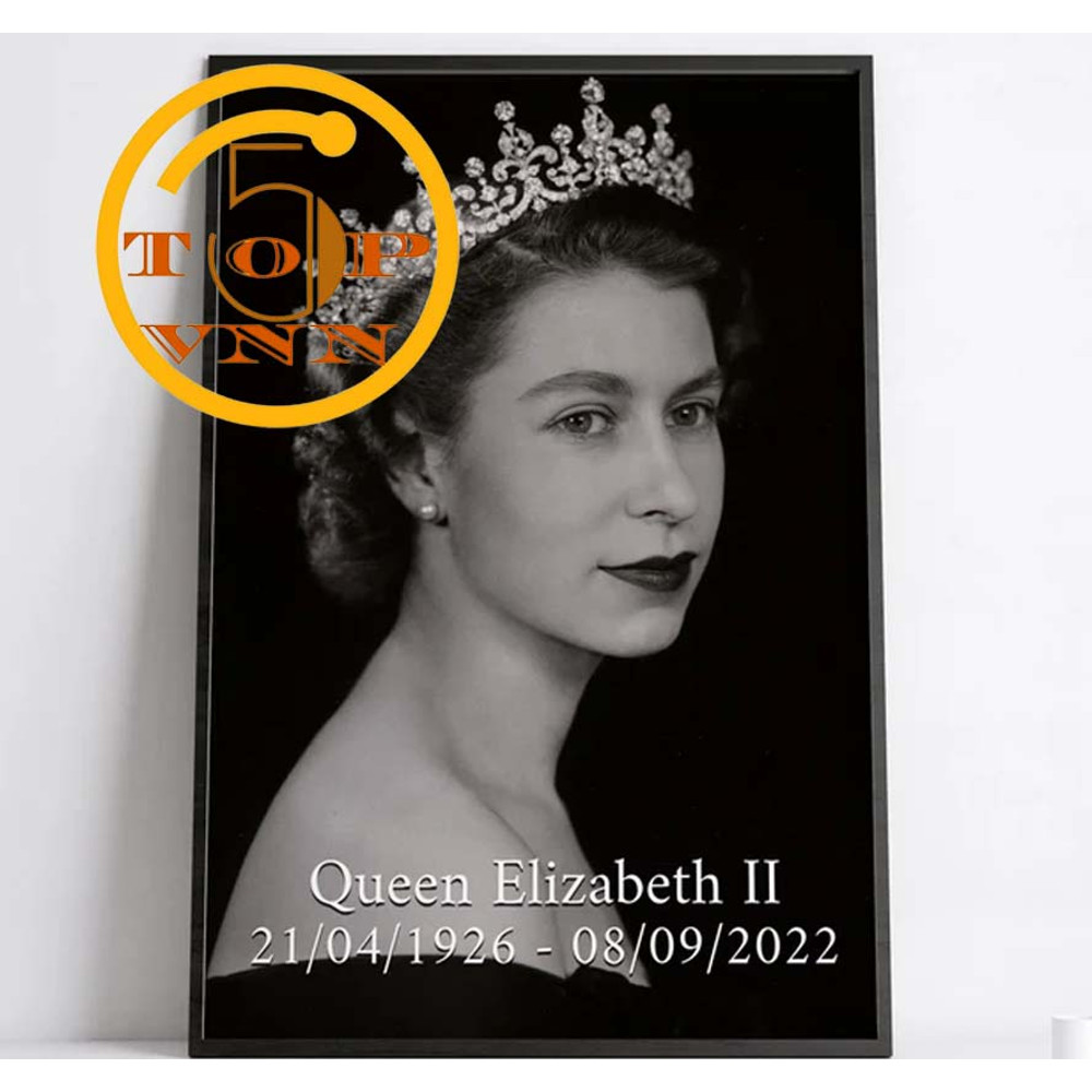 RIP Queen Elizabeth II portrait Poster Canvas.jpg