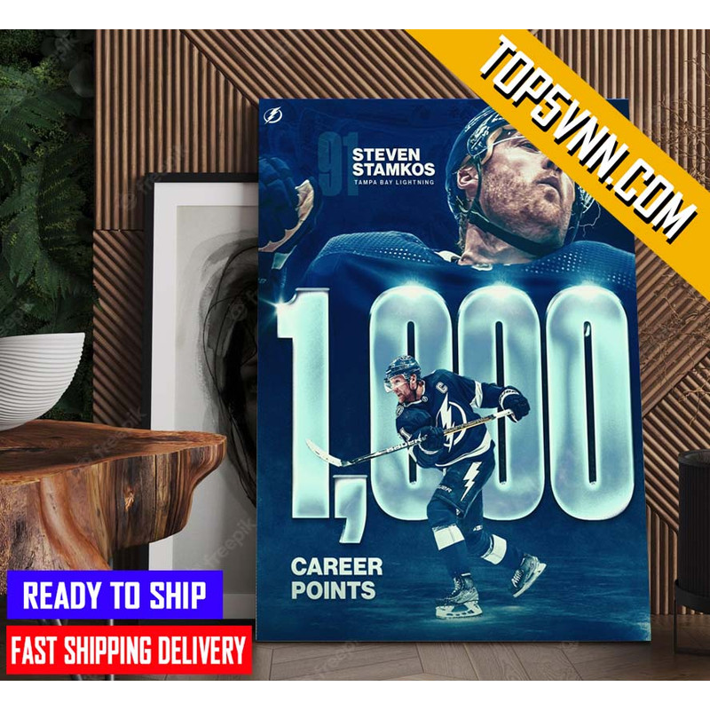 Steven Stamkos 1000 Career Points Tampa Bay Lightning NHL Poster Canvas.jpg