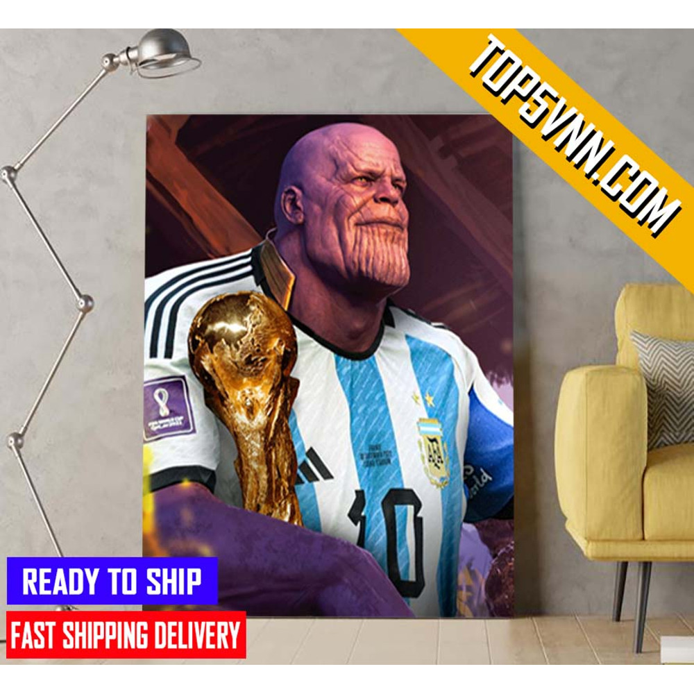Thanos Messi Hug Cup Champions Argentina Poster Canvas.jpg