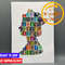 The Machin Silhouette of Queen Elizabeth II Multicoloured Poster Canvas.jpg