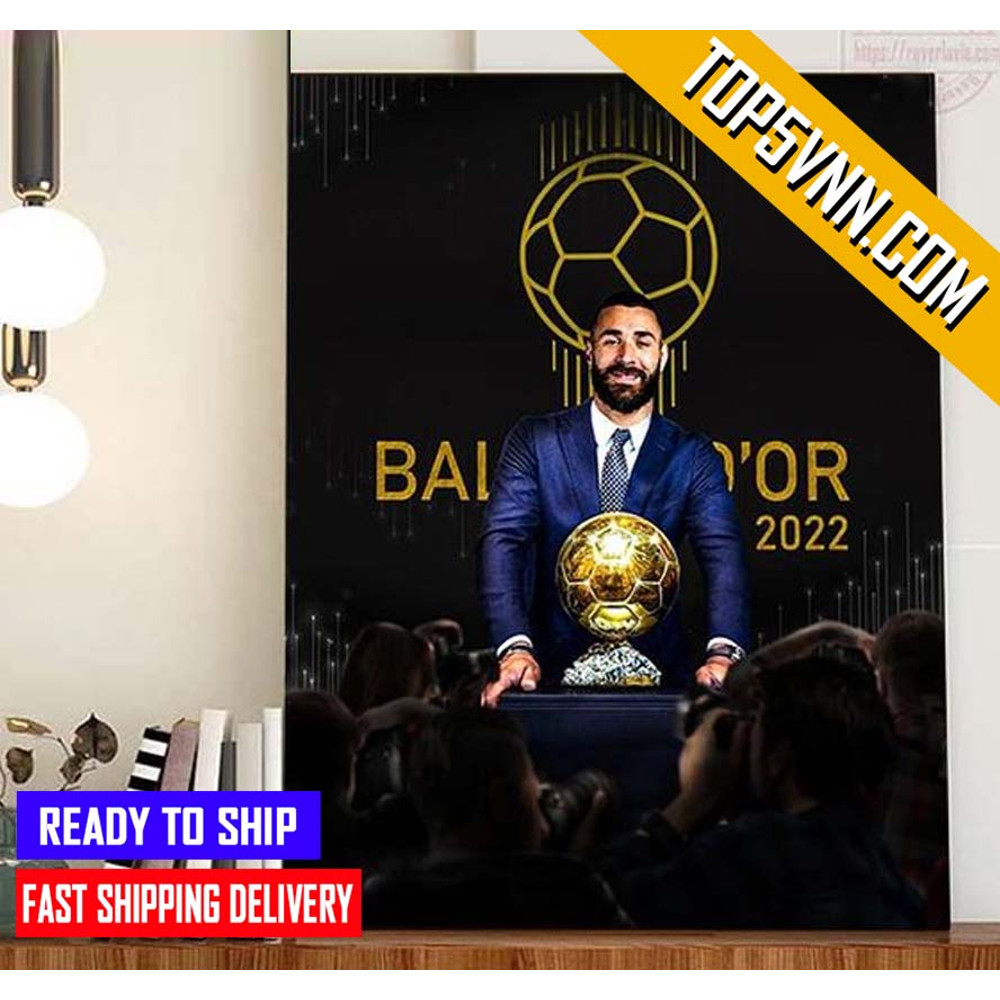 TREND 2022 Ballon dOr Winner Is Karim Benzema Real Madrid And France Player Classic Poster Canvas.jpg