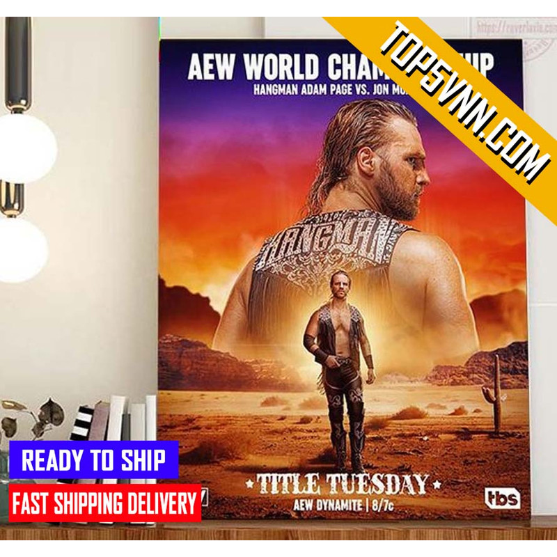 TREND AEW World Championship Hangman Adam Page Vs Jon Moxley Classic Poster Canvas.jpg