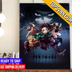 trend demon slayer kimetsu no yaiba anime poster movie gift poster canvas
