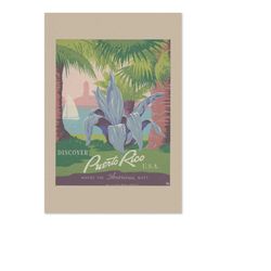 wpa 1930s discover puerto rico usa vintage caribbean