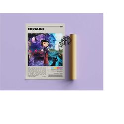coraline retro vintage poster | minimalist movie poster