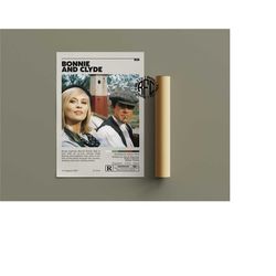 bonnie and clyde retro vintage poster | minimalist