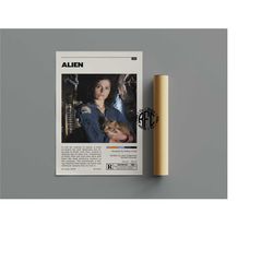 alien retro vintage poster | minimalist movie poster