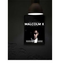 malcolm x (1992) movie poster movie print, hip