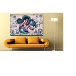 bruce lee canvas wall art,gym motivational wall art