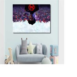 miles morales poster,all spiderman poster print,spider-man canvas wall