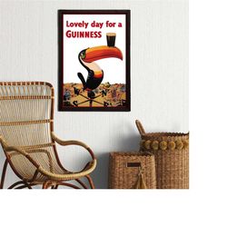 framed guinness beer canvas, guinness toucan poster, beer