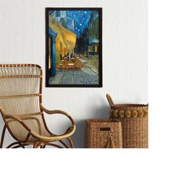 framed cafe terrace at night - vincent van