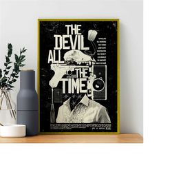 the devil all the time movie poster, canvas