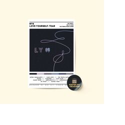 bts - love yourself: tear album cover poster,