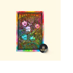 fleetwood mac retro band poster / room decor