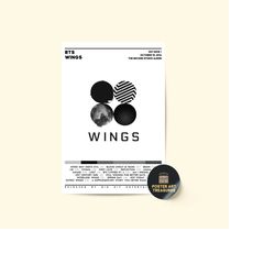 bts - wings, album cover poster, bts band,