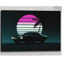 muscle car wall art | vintage car poster