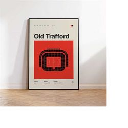manchester united fc poster, old trafford stadium poster