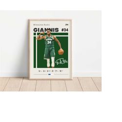 giannis antetokounmpo poster , milwaukee bucks print poster,