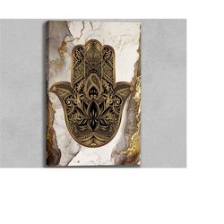 hamsa hand mandala wall art print | fatima