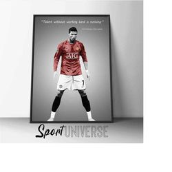 cristiano ronaldo poster cristiano ronaldo quote print manchester