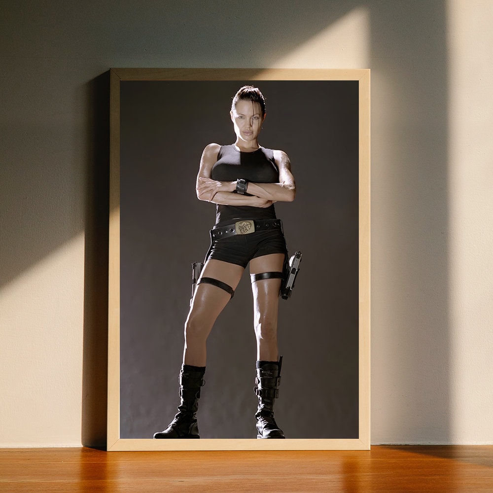Angelina Jolie as Lara Croft Tomb Raider Canvas Poster, Wall Art Decor, Home Decor, No Frame.jpg