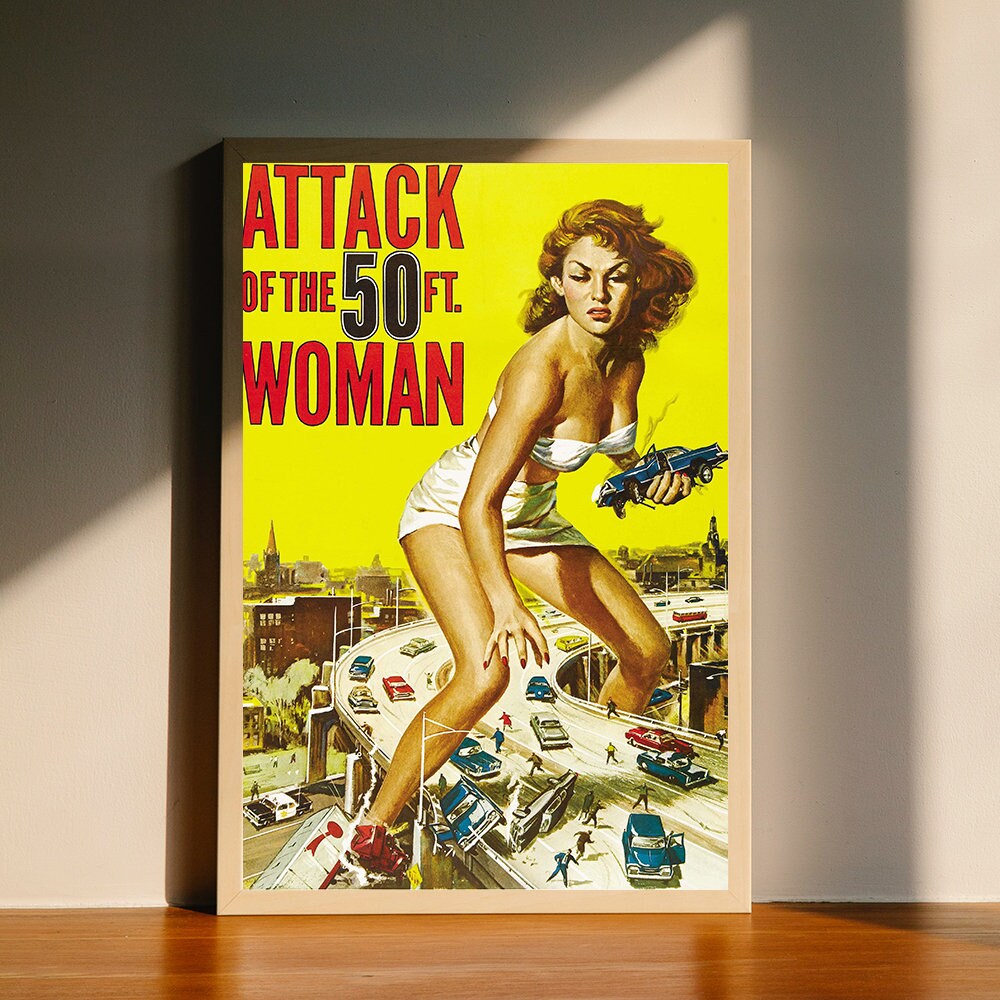 Attack of the 50ft Woman Classic Movie Canvas Poster, Wall Art Decor, Home Decor, No Frame.jpg