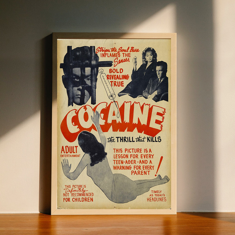 Cocaine Vintage 1930s Movie Canvas Poster, Wall Art Decor, Home Decor, No Frame.jpg