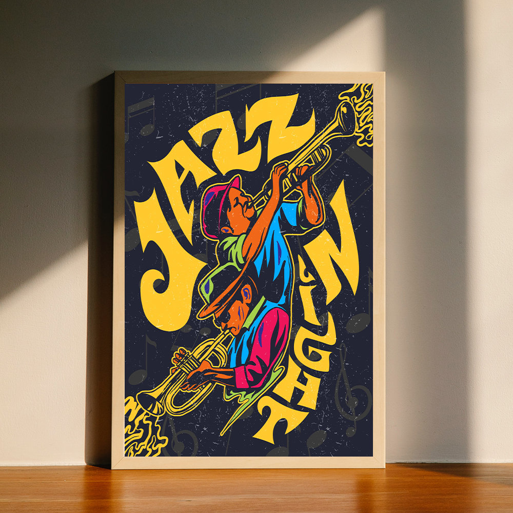 Jazz Music Retro Canvas Poster, Wall Art Decor, Home Decor, No Frame.jpg