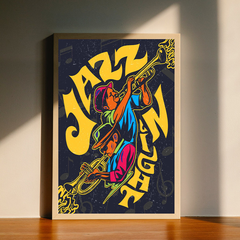 Jazz Music Retro Canvas Poster, Wall Art Decor, Home Decor, No Frame.jpg