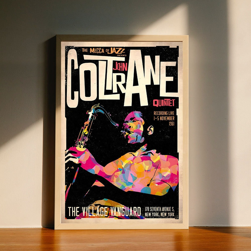 John Coltrane Vintage Jazz Concert Canvas Poster, Wall Art Decor, Home Decor, No Frame.jpg