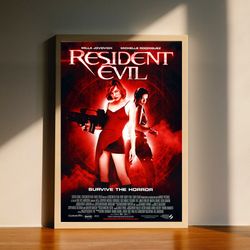 resident evil original movie canvas poster, wall art decor, home decor, no frame