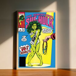 she hulk 40 comic book cover canvas poster, wall art decor, home decor, no frame