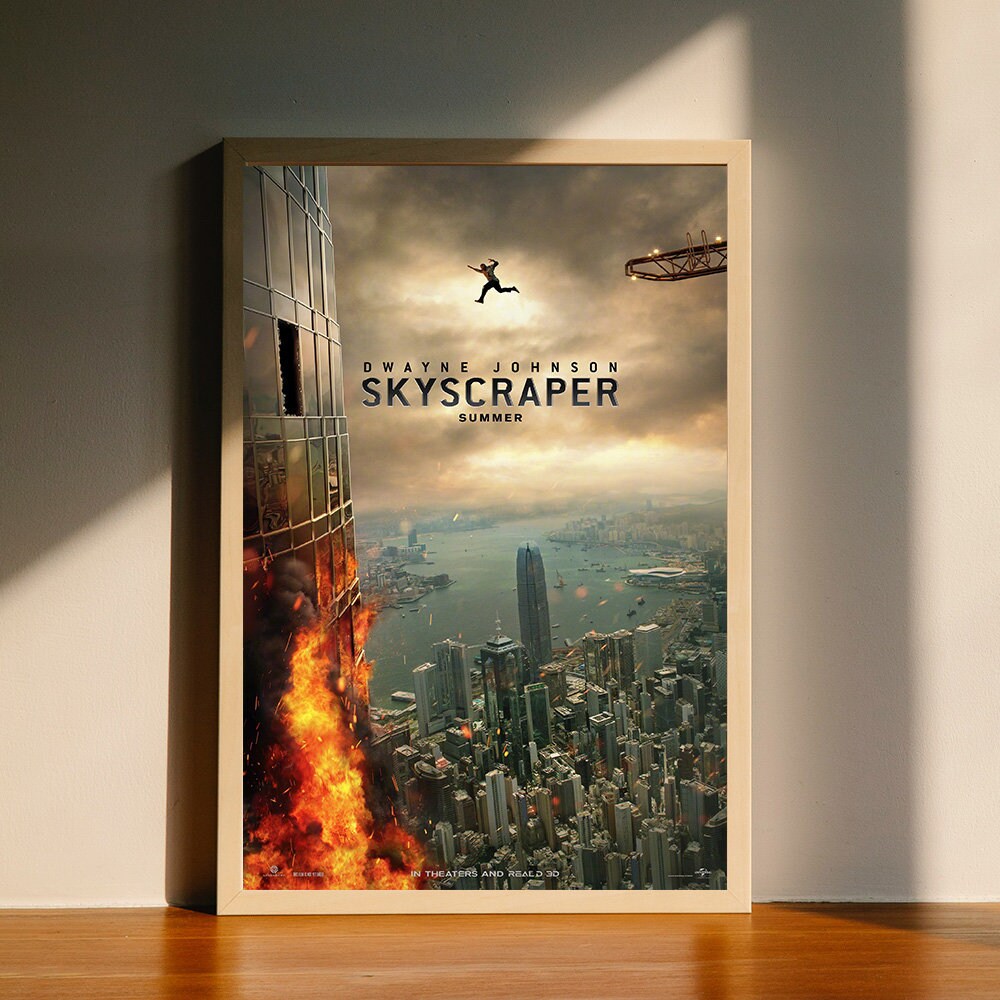 Skyscraper Movie Canvas Poster, Wall Art Decor, Home Decor, No Frame.jpg
