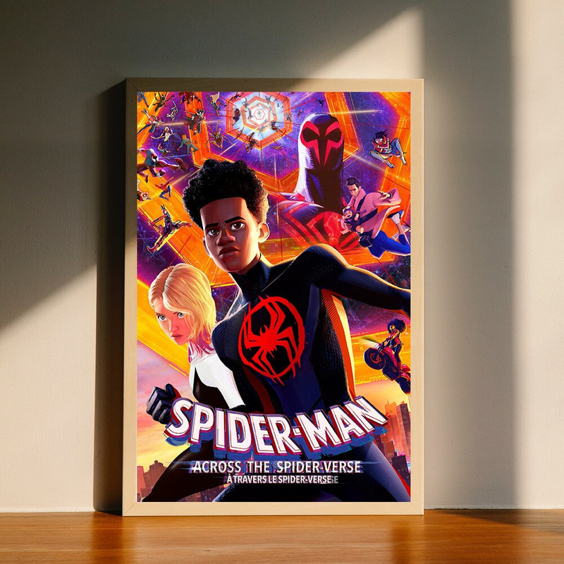 Spiderman Across The Spider-Verse Movie Canvas Poster, Wall Art Decor, Home Decor, No Frame.jpg