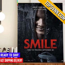 official smile poster movie once you see it its too late fans poster canvas