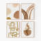 Minimalistic Boho Set of 4 Abstract Geometric Soft Ivory Beige Cream Coffee Rust Decor Gallery Wall Line Art Canvas Framed Printed Poster.jpg