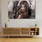 African Black Woman Ready To Hang Canvas,American Indian Art Indian Woman Canvas Print Indian Wall Art Native Indian Headdress Feathers Art.jpg