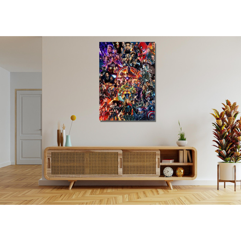 Avengers Movie Poster Ready To Hang Canvas,Avengers Movie Poster Canvas Wall Art Family Decor,Home Decor,Spideman Wall Art,Avengers Canvas.jpg