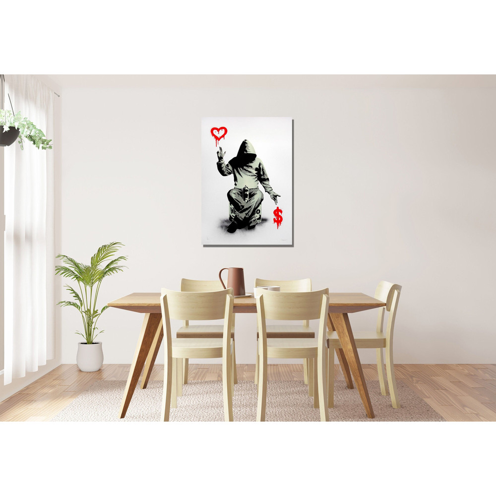 Banksy Love or Money Ready To Hang Canvas,Money Wall Art,Usd Canvas,Banksy Mixed Canvas Wall Art,Banksy Canvas Art,Love or Money Wall art.jpg