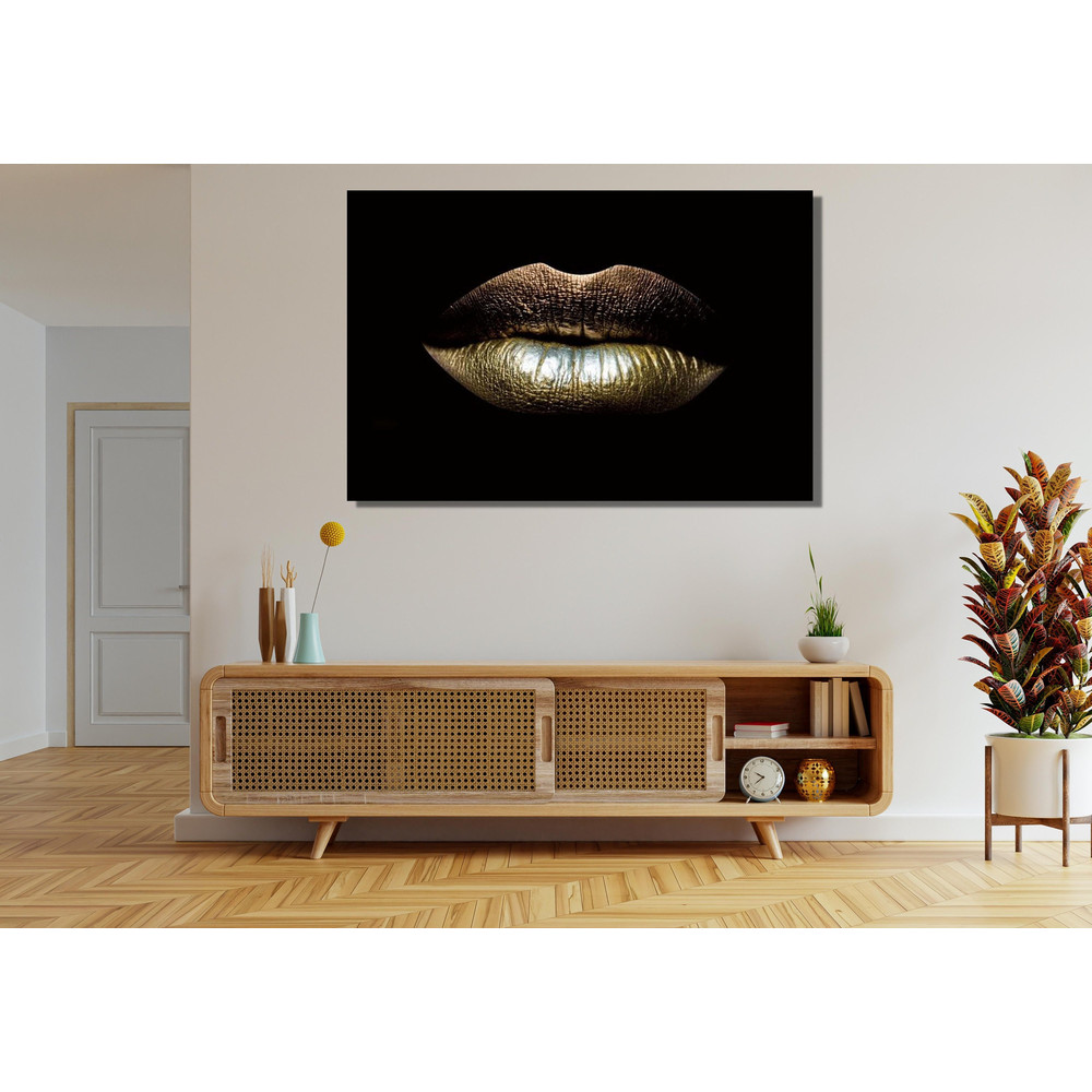 Black Background Golden Lips Ready To Hang Canvas,Canvas Lips Photo Lips Artwork Kiss Print Art Sparkles Lips Decor Glitter Lips Print Art.jpg