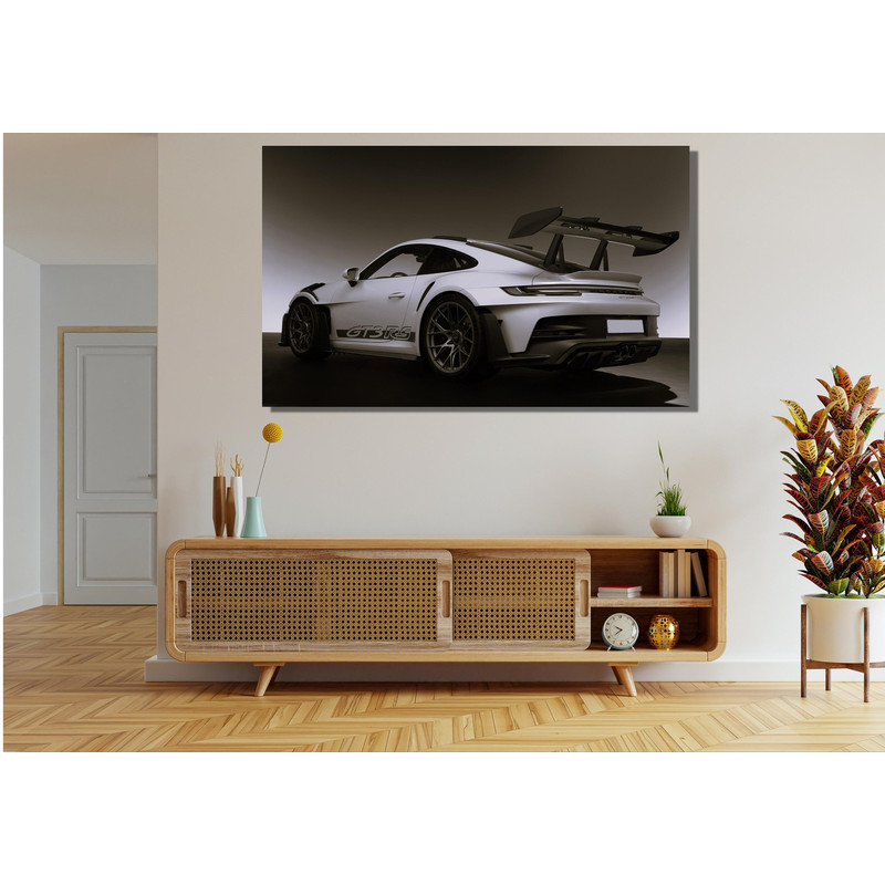 Black Porsche 911 Carrera GT3 RS Ready To Hang Canvas,Black Sport Car,Porsche 911 Carrera Poster,Motivation Office Wall Decor,Sport CarPrint 1.jpg