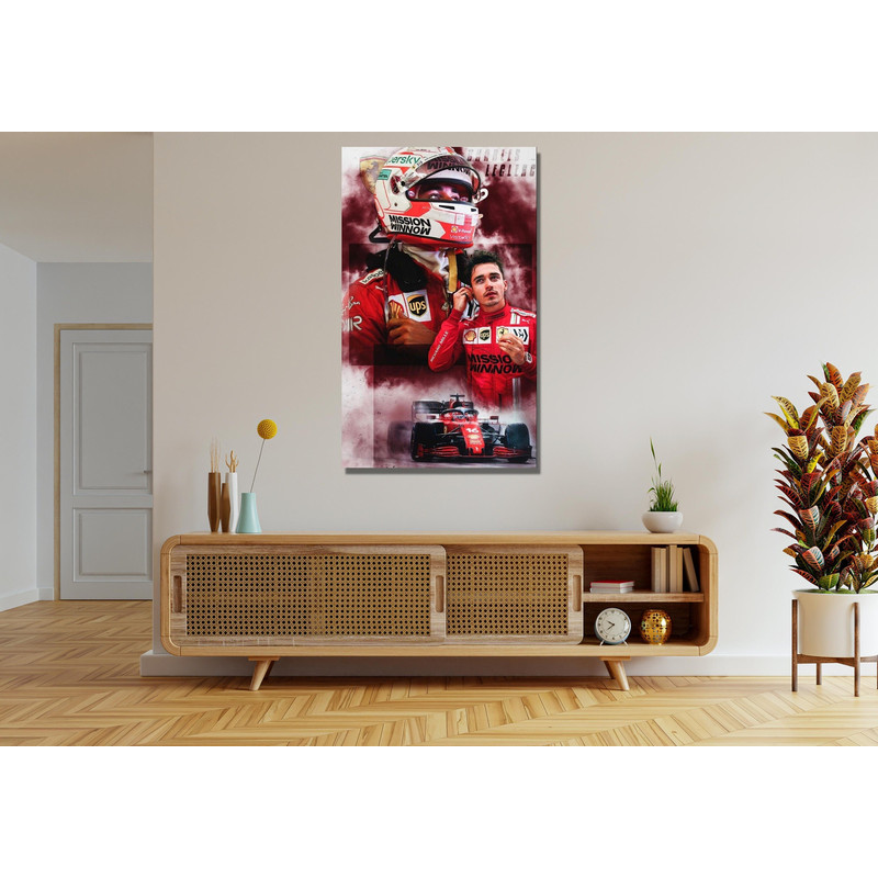 Charles Leclerc Ready To Hang Canvas,Charles Leclerc Poster, Ferrari F1 Poster, Formula 1 Poster, Charles Leclerc Wall Art, Charles Leclerc.jpg