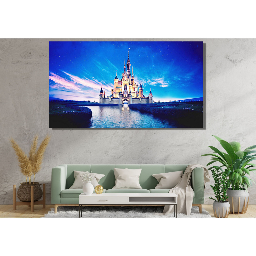 Cinderella Castle Ready To Hang Canvas, Disney Poster, Disney Wall Art, Girls Wall Art,Disneyland,Disney Wall Art, Castle Canvas, Starry Sky.jpg