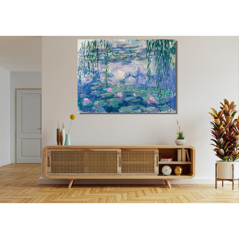 Claude Monet Water Lilies Nympheas Ready To Hang Canvas,Canvas Wall Art Claude Monet Print Gallery Wrapped Giclee Wall Décor Artwork Canvas.jpg