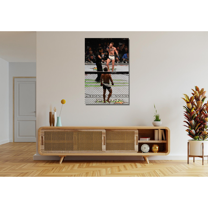 Conor McGregor vs Chad Mendes Ready To Hang Canvas,UFC MMA Wall Decor,Sports Art Canvas,Bedroom Wall Decor, Sports Bar,Connor McGregor 2015.jpg